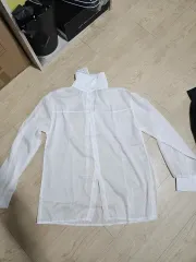 (新品) シースルー ルーズフィット シャツ 白 XL