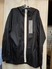 adidas(アディダス) 3本線 ウインドブレーカー 黒 オーバーサイズ