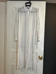 ZARA(ザラ) ストライプ パターン シャツ ロング丈ワンピース ZARA