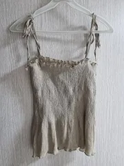 夏 ノースリーブ キャミソール リンクルナッシュ