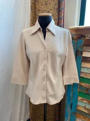 CLEAR WEATHER ベージュ 7分袖シャツ(M)