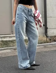 ライトブルー ストレート デニム