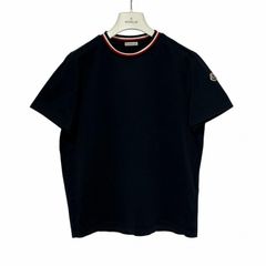 MONCLER トリコロールロゴ 半袖Tシャツ ネイビー S - メルカリ