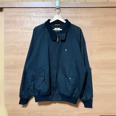 [36] Hush Puppies ハッシュパピー スイングトップ ブルゾン ジャケット ネイビー L XL相当 ゆったり 古着 人気 定番 刺繍 ロゴ アメカジ シンプル カジュアル 春秋 メンズ 紺色 フルジップ おしゃれのサムネイル