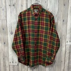 OLD L.L.BEAN 00s エルエルビーン 長袖 ボタンダウン チェック フランネル ネルシャツ メンズ L サイズ