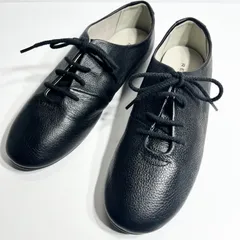 【未使用】REGAL リーガル F02H シボ革 レースアップ フラットシューズ 24cm ブラック
