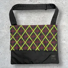 定価:50600円 MARNI×PORTER ソフトショルダートート プリント BLACK×NEON YELLOW×Bordeaux マルニ ポーター ブラック ネオンイエロー ボルドーのサムネイル