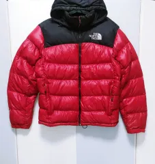 L THE NORTH FACE(ザノースフェイス) ダウンジャケット 700 レッドブラック 1303