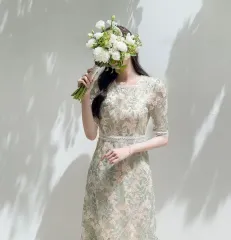 レース 刺繡 ワンピース