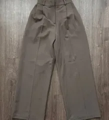 ベージュブラウン バルーンフィット ワイド スラックス