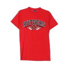 S Champion(チャンピオン) レッド RUTGERS プリント 半袖 Tシャツ