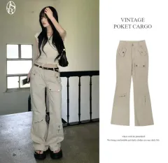 エイブリー ジャスミンベル ヴィンテージ ローライズ カーゴ ブーツカット ズボン
