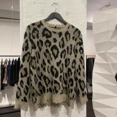 R13 21aw ヒョウ柄 カシミア ニット