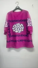 パフスリーブ 귀여운 ピンク プリーツ ブラウス