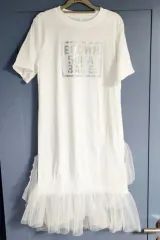 #ワンピース #半袖ワンピース #かわいい服 #ホワイトワンピース