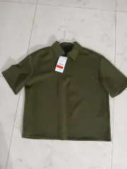 (新品) 新作 ザラ ルーズ ハーフジップTシャツ