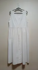 GU ノースリーブ 白 ロング ワンピース XL