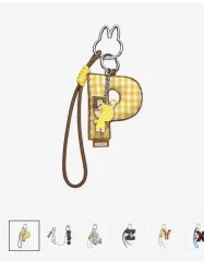 POP MART ラブブ 私の心の中の秘密のパスワード アルファベット キーホルダー P