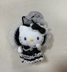 Sanrio(サンリオ) ハローキティ 可愛いわ フリルの シリーズ ロリータ hello kitty(ハローキティ) マスコット キーリング ブラック