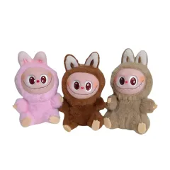 3カラーまとめ 10,000円 2世代Labubu(ラブブ）ぬいぐるみ キャラクター バッグ キーホルダー 15cm