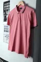 （ XL ー 2XL ） ARMANI(アルマーニ) 半袖 カラー Tシャツ オーバーサイズ ピンク- 14281