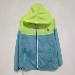 THE NORTH FACE ザノースフェイス 軽量ウィンドブレーカー ブルー/ライム キッズ 130 0902