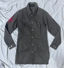 Six sin sadism クロス ミリタリー ロング シャツ