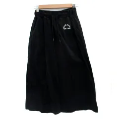 ロデオクラウンズ Rodeo Crowns フレアスカート マキシ丈 ロング丈 ロゴ プリント F 黒 ブラック /SM37