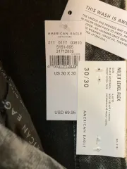 American Eagle(アメリカン イーグル) ： スリム No 5151 黒 酸 ウォッシュ 30 」 デニムパンツ