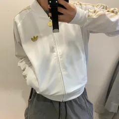 adidas(アディダス) トリコロール ゴールドライン 白 ジャージ