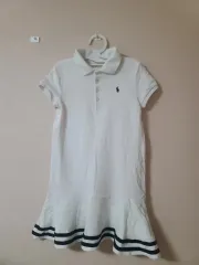 ポロ Ralph Lauren(ラルフローレン) 白 ピケ ワンピース 120