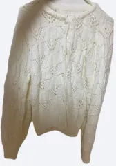 ヴィンテージ フレンチ ニット カーディガン パールエッグ