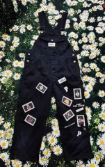 BABY PINK HOUSE ピンクハウス パッチ オーバーオール キッズ M