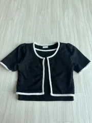 ツイード ノースリーブ カーディガン セット