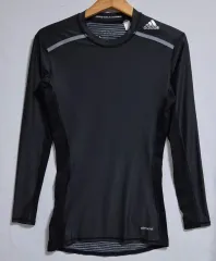 XXL ） adidas(アディダス) ジン・グレイ テックフィット コンプレッション 長袖Tシャツ