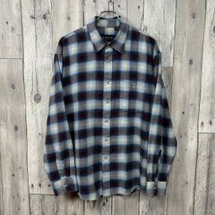 OLD IZOD JEANS 90s アイゾッド ジーンズ 長袖 オンブレ チェック フランネル ネルシャツ メンズ XL シャツ