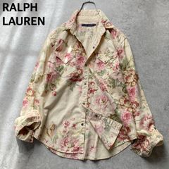 POLO RALPH LAUREN シルクブラウス 花柄 ボウタイ フリル 長袖 - メルカリ