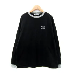 ロデオクラウンズ Rodeo Crowns カットソー Tシャツ 長袖 ラウンドネック 無地 刺繍 F 黒 ブラック /SY33