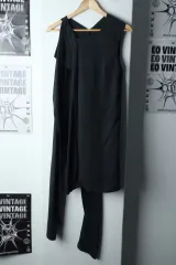 W(XS) コス ドレス ONE PIECE ノースリーブ グリーン ユニーク-14382