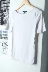 W(S) ポロラルフローレン 半袖 Tシャツ 白 無地 -13F50