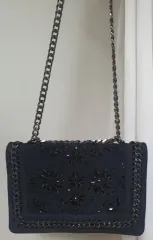 ザラ ビーズ チェーン クロスバッグ