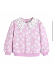 レース ピンク キッズ 花柄 トレーナー