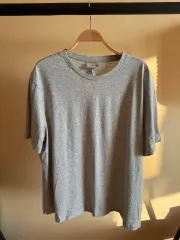 H ＆ M 基本 半袖 Tシャツ グレー レギュラーフィット