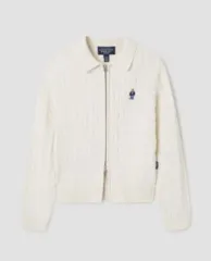 WHO.A.U ケーブル ジップアップ ニット カーディガン