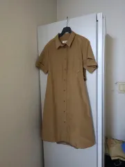 マイン バックスリット ワンピース ミディ丈