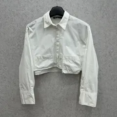 95 ZARA(ザラ) レディース クロップド ポケット シャツ