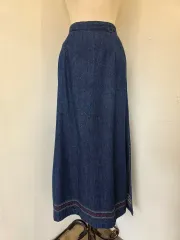 EDDIE BAUER(エディー・バウアー) 刺繍 デニム ロング スカート