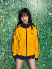 adidas(アディダス) ベッケンバウアー 黄色 紫 バイカラー 3本線 ジャージ 95