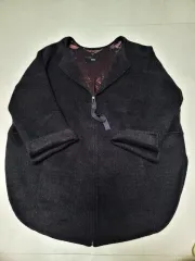 O'2nd アルパカ ルーズフィット ジップアップハーフコート ポール1192