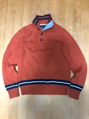 トミーヒルフィガー ハーフジップ ボタン ニット セーター S